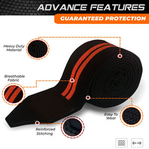 Bandes de genou réglables OEM personnalisées extra rigides et robustes pour la musculation, la force athlétique et les sports de gym - Product Image 2