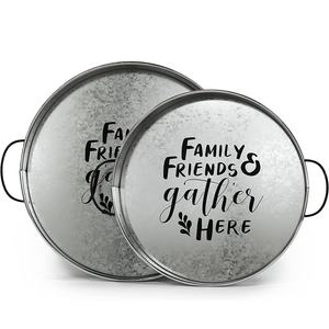 ถาดเสิร์ฟอาหารรูปทรงพิเศษเครื่องครัวชุบสังกะสีพร้อมที่จับปอกระเจาโลหะเป็นมิตรต่อสิ่งแวดล้อม - Product Image 5