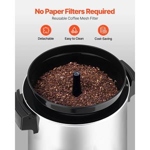 Distributore Automatico di Caffè e Tè Commerciale da 40 Tazze (203oz) 1090W con Erogazione Rapida e Rubinetto Anti-Goccia - Product Image 3