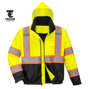 <b>Men</b> Industrial Safety <b>Jackets</b> Lightweight <b>Reflective</b> Workwear with Multiple Pockets for Construction and Maintenance Teams - Product Image 1