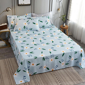 Parure de lit de luxe 4 pièces en polyester/coton mélangé imprimé, qualité A, 200 fils, écologique, tailles Queen et King, fabriquée au Pakistan - Product Image 1