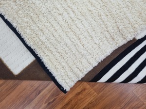 Modern Geometric Area Rug Rectangle Wool <b>Acrylic</b> Hand Tufted Plush Non Slip Rubber Backing for Living Room Home Use - Product Image 2