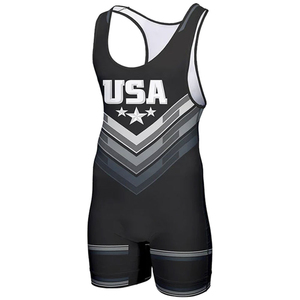 <b>Men</b> Customized Color Printed Bodybuilding Wrestling Uniforms Your Logo Design Breathable Adjustable Strap Compression <b>Singlets</b> - Product Image 3