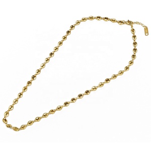 Collar de Acero Inoxidable Chapado en Oro de 18K, Moderno y Elegante, para Boda, Compromiso, Aniversario, Unisex - Product Image 1