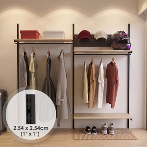 Porte-vêtements mural pour l'affichage des vêtements et le rangement à domicile dans la dressing - Product Image 1