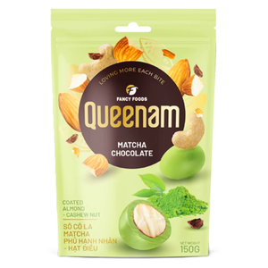 Dragées au chocolat OEM/ODM, vente en gros directe du fabricant, collations HALAL, bonbons, amandes et noix de cajou enrobées de chocolat matcha, 150 g - Product Image 1