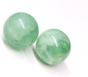 Perles rondes en résine verte écologiques faites à la main pour la fabrication de bijoux et les projets d'artisanat Fête des mères FAIZA CRAFT - Product Image 1