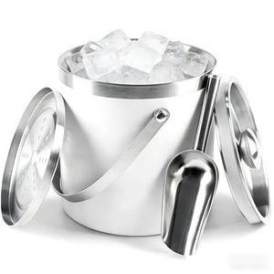 Seau à glace en métal contemporain pour un service élégant des boissons, idéal pour la maison, les bars, les restaurants, les événements, les mariages et les célébrations. - Product Image 2