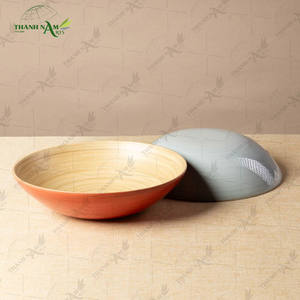 Bol en bambou tissé à la main, bol en bambou écologique, bol à salade en bambou pour la maison et la cuisine - Product Image 4