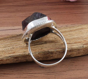 Natural <b>Turquoise</b> Sterling Silver Purple Gemstone <b>Ring</b> for Women Genuine February Birthstone Classic Wedding Jewelry Wholesale - Product Image 2