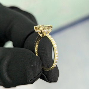Elegant Cushion Cut Lab Grown Diamond Engagement <b>Ring</b> in 14K Yellow Gold with IGI Certified & VVS Clarity from <b>Indian</b> Supplier - Product Image 5