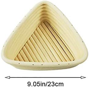 Triangle Handmade Bamboo Rattan Banneton <b>Bread</b> Proofing <b>Basket</b> Natural Woven Dough Rising <b>Basket</b> for Artisan Baking Kitchen - Product Image 4