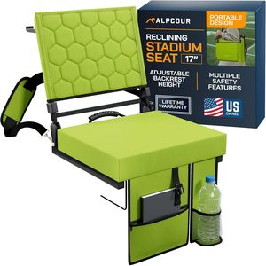 Sedile Pieghevole Reclinabile da Stadio con Supporto per la Schiena per Gradinate - Product Image 1