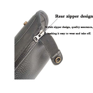 Equestrian Horse Riding <b>Half</b> <b>Chaps</b> Unisex Men Women Adult Outdoor Protective Genuine Leather Zipper Closure Gaiters - Product Image 4