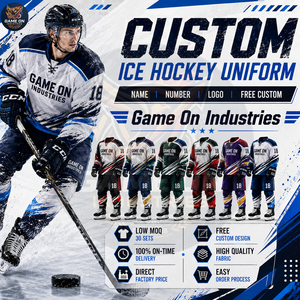 Good Supplier Newest Custom Team Name Logo Professional Ice Hockey Wear Uniforms Wholesale Rate Sublimated Ice Hockey Jersey Kit - Product Image 2
