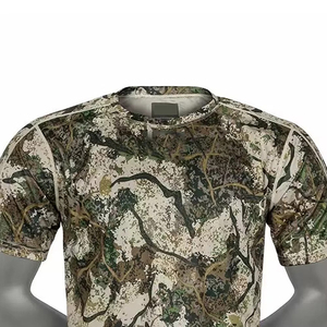 เสื้อยืดแขนสั้นลายพรางผู้ชาย คอกลม แห้งเร็ว ผ้าถักโพลีเอสเตอร์ สวมใส่สบาย ทรงปกติ พิมพ์ลาย - Product Image 2