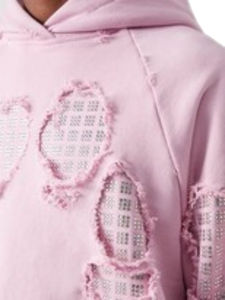 Sweat à capuche surdimensionné et court en molleton bouclette épais de haute qualité, avec épaules tombantes, effet vieilli, fabriqué sur mesure - Product Image 4