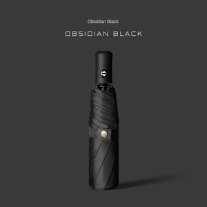 Classic Customizable Black Glue Printable Logo Sunny Folding <b>Umbrella</b> <b>Automatic</b> Three-Fold Business Gift - Product Image 6