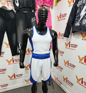 Ensemble d'uniformes de boxe unisexe pour l'entraînement/la compétition - Jersey et short en polyester satiné léger et respirant, durable, toutes tailles - Product Image 5