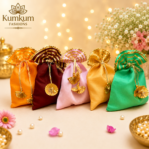 Bolsas de Regalo de Organza Gota Patti Potli para Bodas Indias, Bolsas para Empacar Frutos Secos y Dulces, Festivas para Diwali, Navidad, Joyería, Pascua, Ramadán - Product Image 3