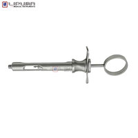 Seringue dentaire aspirante de qualité supérieure, 1,8 ml, avec 2 plaques métalliques en acier inoxydable, réutilisable pour injection