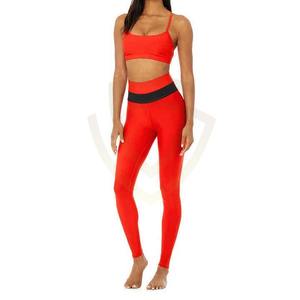 ชุดโยคะผู้หญิง ผ้าเนื้อยืดสูง ชุดออกกำลังกาย 2 ชิ้น ไร้ตะเข็บ ชุดกระชับสัดส่วน เสื้อชั้นในและกางเกงเลกกิ้งสำหรับผู้หญิง - Product Image 1