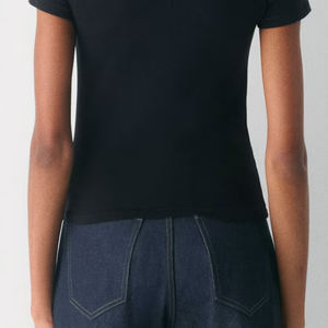 Camiseta de mujer con logo personalizado, algodón de alta calidad, lisa/casual, para impresión y distribución al por mayor, precio de fábrica con logo. - Product Image 6