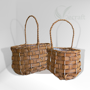 Cesta de cubiertos de Jacinto de alta calidad, asas de Color Natural ecológicas, almacenamiento de cocina seguro para alimentos para decoración del hogar en caja - Product Image 3