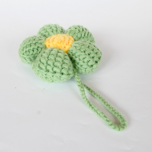 Handmade Crochet Flower Keychain Knitted Daisy Bag Charm Floral Backpack Pendant Pure Art Setup Handcrafted <b>Key</b> <b>Ring</b> Accessories - Product Image 4