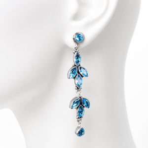 MOQ Available Brass Oxidized <b>Silver</b> Multi <b>Dangle</b> Drop Women Zircon | Trendy Hot Selling Ready Stock Fast Shipping Direct Factory - Product Image 1