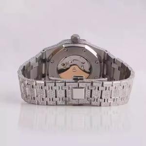 Montre mécanique de luxe personnalisée, sertie de diamants Moissanite VVS, style Hip Hop, pour cadeaux d'affaires et propositions de mariage, en provenance d'Inde - Product Image 2