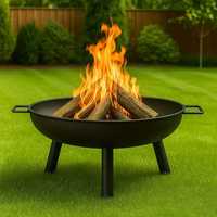 Brasero portable en acier pour extérieur, jardin, camping, patio, cour, avec support