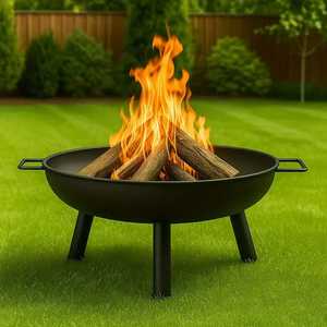 Brasero portable en acier pour extérieur, jardin, camping, patio, cour, avec support - Product Image 1