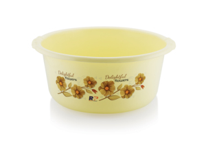 ถังพลาสติก ลายดอกไม้สวยงาม ขนาด 6-10 ลิตร ทนทาน ใช้ในครัวเรือน หลากสีสัน - Product Image 4