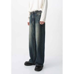 Pantalones vaqueros holgados de hombre, de pierna ancha, estilo casual, modernos, streetwear, elegantes, duraderos, transpirables, al por mayor - Product Image 6