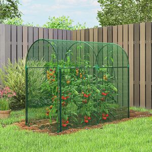 Grande Rete da Giardino per Esterni 6 X 3 X 5 Gabbia Verde per Colture con Porta con Cerniera per Proteggere le Piante - Product Image 2