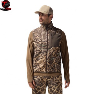 Gilet utilitaire unisexe imperméable softshell pour l'extérieur, col montant, fermeture éclair intégrale, poche poitrine zippée, imprimé herbe de la marraine, pour la chasse - Product Image 3
