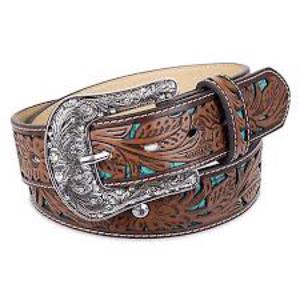 Este es un cinturón de cartuchos occidental de cuero personalizado con un diseño de Cimarron. - Product Image 4