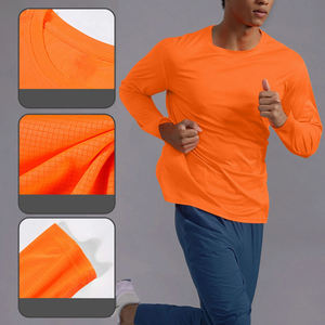 Premium Quality Custom Logo Knitted Sporty Gym Fitness Compression <b>Men's</b> <b>Shirts</b> Base Layer Sports Long Sleeve <b>Shirt</b> for <b>Men</b> - Product Image 4