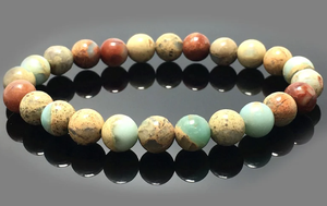 Perles de pierres précieuses naturelles mélangées |   Malachite, fluorite, turquoise jaune |   Perles de pierres de guérison de 6 mm et 8 mm |   Options de couleurs personnalisées | - Product Image 2