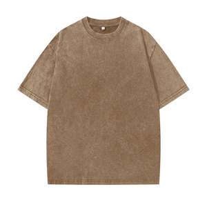 T-shirt délavé au soleil pour usage quotidien, en coton confortable, coupe ajustée et douce - Product Image 1