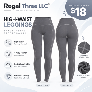Leggings de Compresión para Mujer, Largos, con Costuras en Contraste, Cintura Alta, Transpirables, Ecológicos, para Entrenamiento, Gimnasio, Fitness, Yoga - Product Image 1
