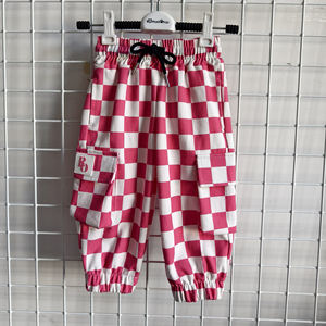 Pantalones Deportivos Tipo Cargo a Cuadros para Niños, con Bolsillos, Pantalones para Hombre, Cómodos, de Secado Rápido, Pantalones Cargo a Cuadros para Niños - Product Image 4