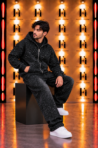 <b>Men</b>’s Rhinestone Tracksuit <b>Set</b> Zip Up Hoodie <b>Set</b> Hooded Tracksuit <b>Set</b> Crystal Hoodie Sweatpants <b>Set</b> Luxury Streetwear Tracksuit - Product Image 6