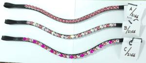 Venta al por mayor de diademas de lujo para caballos con cristales Rivoli de 10 mm, piezas de cuero genuino personalizadas para bridas ecuestres, fabricante. - Product Image 2