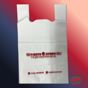 Eco-Friendly <b>Biodegradable</b> HDPE Disposable Shopping Bags Customized OEM Factory Price Thank You Printed Take Home Bags Hai Ha - Product Image 1