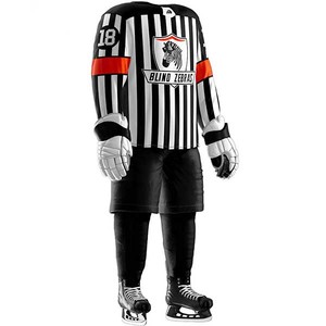 Custom Ice Hockey Team Uniform 100% Cotton Eco-Friendly Quick Dry Lightweight Jersey <b>and</b> Pants for Training <b>and</b> Matches - Product Image 5