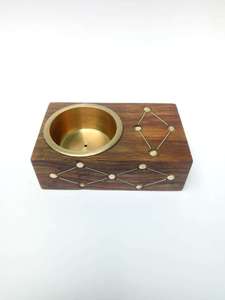 Brûleur à Bakhoor en Bois Moderne avec Couvercle Décoratif Découpé, Brûleur d'Encens Mabkhara, Brûleur d'Oud, Décoration Parfumée pour la Maison, Cadeau Ramadan Aïd - Product Image 4