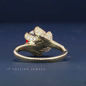 Anillo de Diamantes de Lujo de 14K con Diamantes Cultivados en Laboratorio para Mujer, Anillo de Compromiso y Boda Clásico con Diamantes Sintéticos Brillantes, Joyería Elegante - Product Image 5