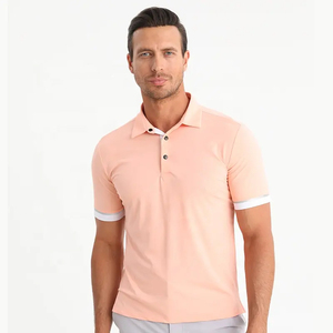 Polo brodé personnalisé pour homme en coton respirant, vêtement décontracté léger, t-shirt décontracté en coton respirant - Product Image 2